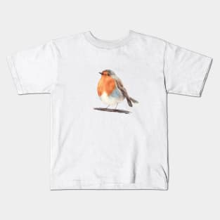 Cute robin bird painting Kids T-Shirt